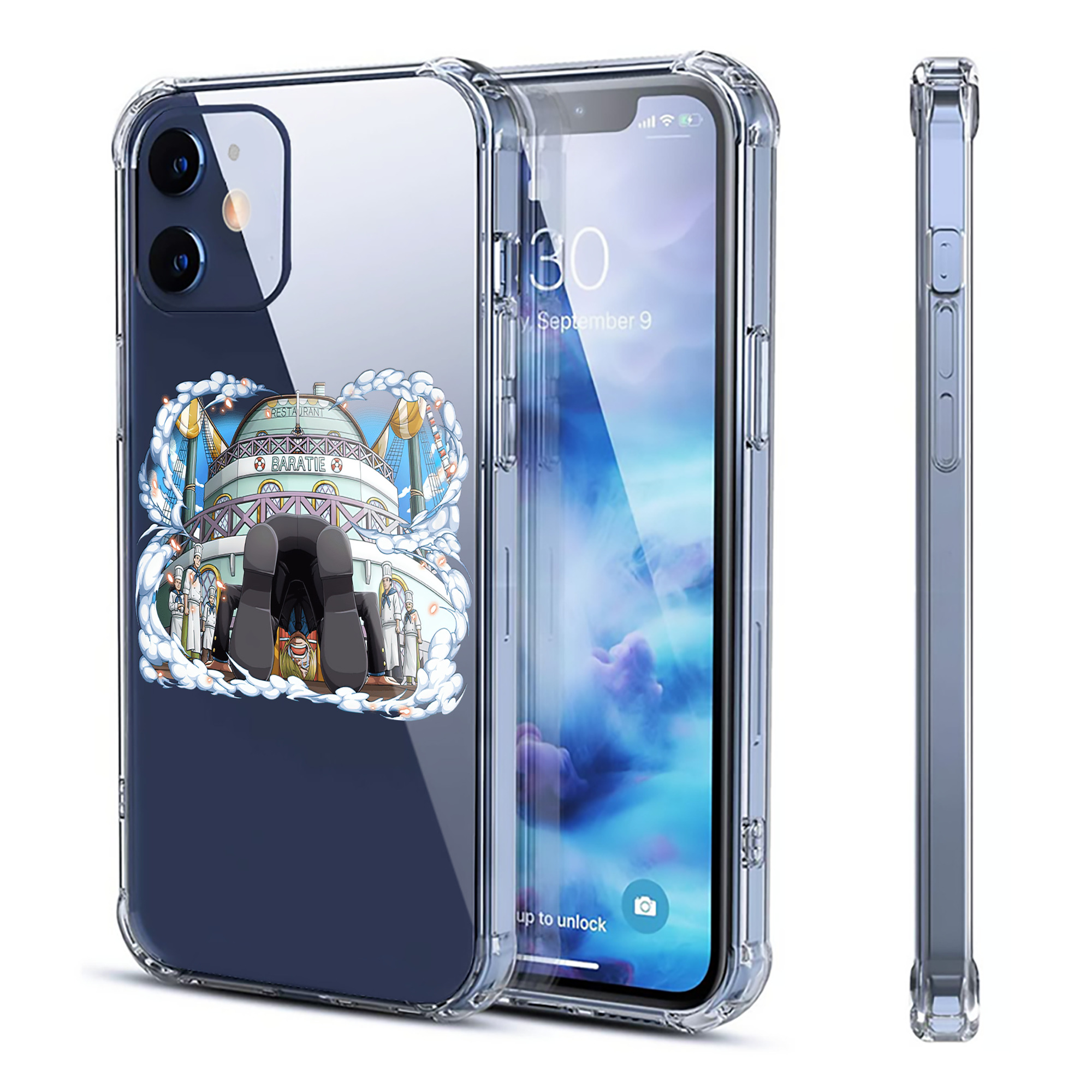 （画像用） ワンピース サンジ ONE PIECE Sanji 【iPhone 12シリーズ対応】透明スマホケース（クリアソフトケース）